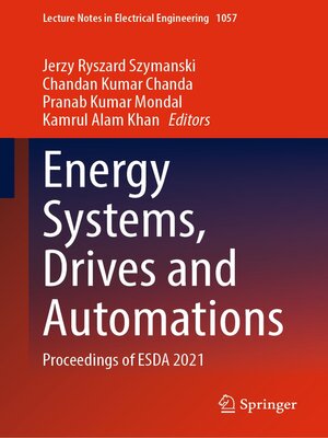 cover image of Energy Systems, Drives and Automations